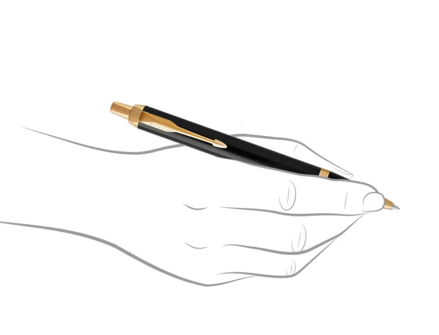 Parker IM Black Gold Trim Fountain & Ballpoint Pen Set