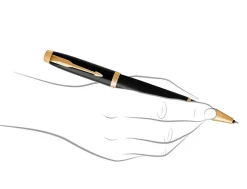 Parker IM Black Gold Trim Rollerball Pen