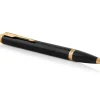 Parker IM Black Gold Trim Rollerball & Ballpoint Pen Set