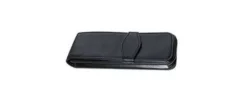 Parker IM Black Gold Trim Rollerball, Ballpoint and Leather Pen Case Set