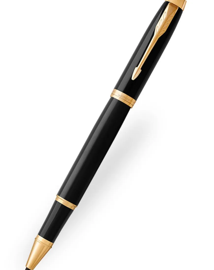 Parker IM Black Rollerball Pen & Amalfi Medium Refillable Leather Journal