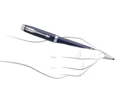 Parker IM Blue Chrome Trim Rollerball Pen