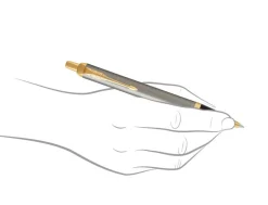 Parker IM Brushed Metal Gold Trim Fountain & Ballpoint Pen Gift Set