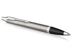Parker IM Brushed Stainless Steel Chrome Trim Ballpoint Pen