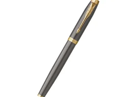 Parker IM Grey Gold Trim Rollerball Pen