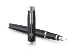 Parker IM Matte Black Chrome Trim Fountain Pen