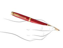 Parker IM Premium Red Gold Trim Rollerball Pen