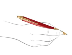 Parker IM Premium Red Gold Trim Ballpoint Pen