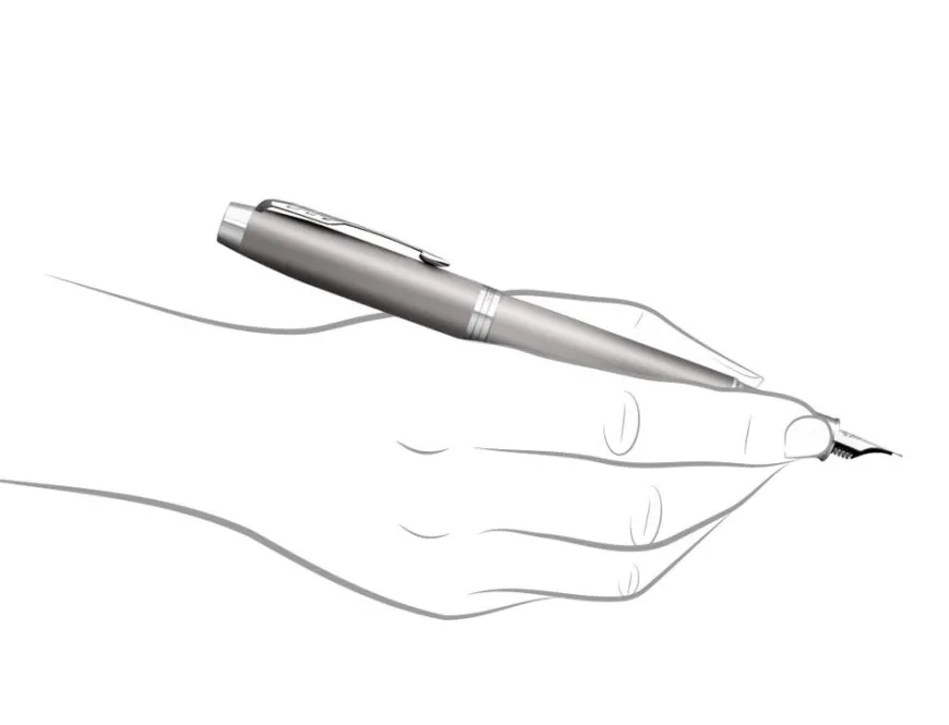 Parker IM Rituals Grey Chrome Trim Fountain Pen