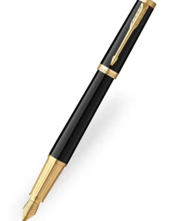 Parker Ingenuity Black Gold Trim Fountain Pen