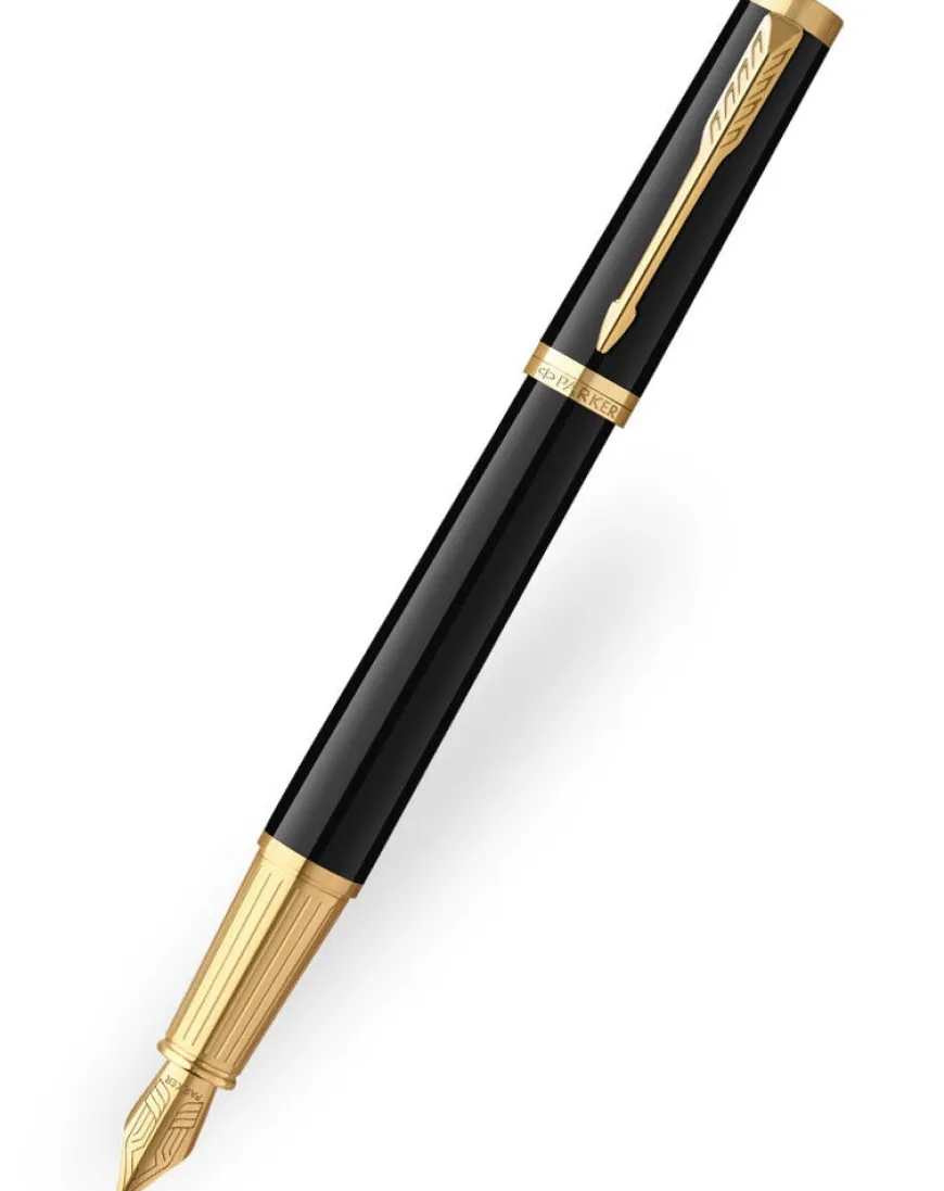 Parker Ingenuity Black Gold Trim Fountain Pen