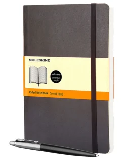 Parker Jotter Black Ballpoint Pen & Moleskine Notebook