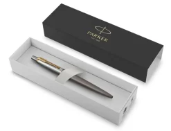 Parker Jotter Grey Gold Trim Ballpoint Pen
