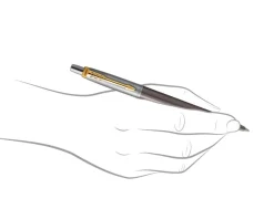 Parker Jotter Grey Gold Trim Ballpoint Pen