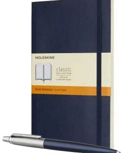 Parker Jotter Royal Blue Ballpoint Pen & Moleskine Notebook