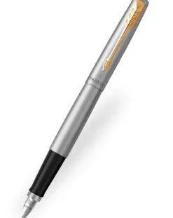 Parker Jotter Stainless Steel Gold Trim Fountain Pen