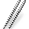 Parker Jotter Stainless Steel Chrome Trim Ballpoint Pen & Mechanical Pencil 0.5mm Set