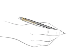 Parker Jotter Steel Gold Trim Ballpoint Pen & Leonardo Da Vinci Leather Journal