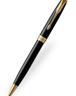 Parker Sonnet Black Gold Trim Ballpoint Pen