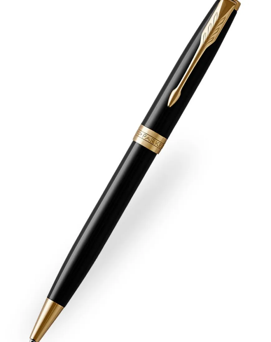Parker Sonnet Black Gold Trim Ballpoint Pen