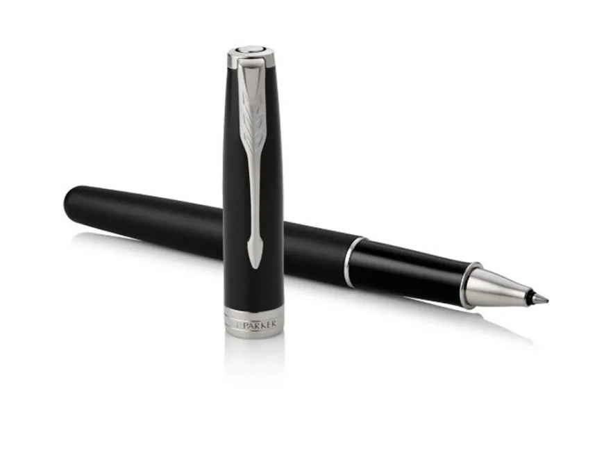 Parker Sonnet Matte Black Chrome Trim Rollerball Pen