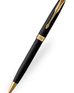 Parker Sonnet Matte Black Gold Trim Ballpoint Pen
