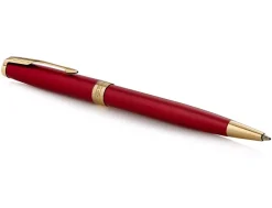 Parker Sonnet Red Gold Trim Ballpoint Pen