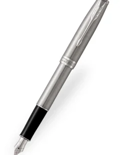 Parker Sonnet Stainless Steel Chrome Trim Fountain Pen