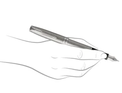 Parker Sonnet Stainless Steel Chrome Trim Fountain & Ballpoint Pen Set
