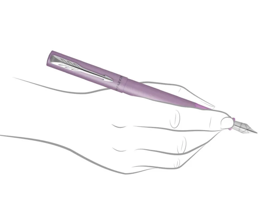 Parker Vector XL Lilac Fountain Pen, Kartos Folded Card Set & Ink Bottle Bundle