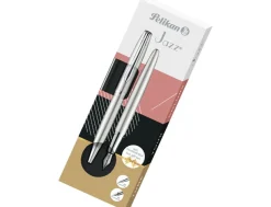Pelikan Jazz Noble Elegance Silver Ballpoint & Fountain Pen Set