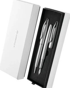 Pelikan Jazz Noble Elegance Silver Ballpoint & Fountain Pen Set