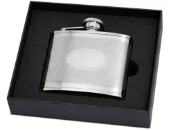 Personalised Artamis Barley Finish 4oz Hip Flask
