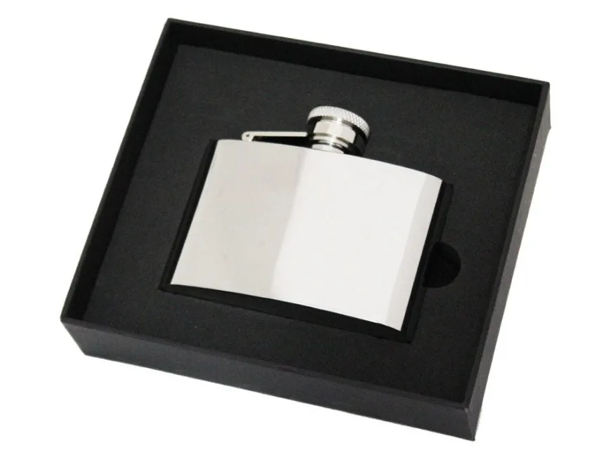 Personalised Artamis Polished Steel 4oz Hip Flask