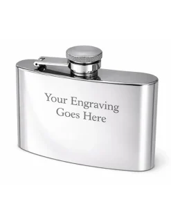 Personalised Artamis Polished Steel 4oz Hip Flask