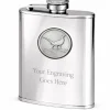 Personalized Artamis Stainless Steel 6oz Hip Flask with Pheasant Emblem