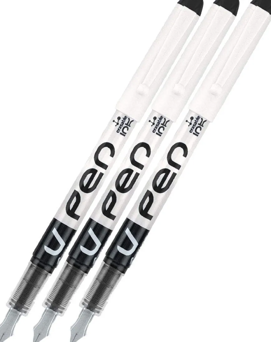 Pilot V Pen Fountain Pen - Black - 3 Pack