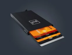Pularys ZEN Brushed Black Credit Card Holder