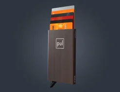 Pularys ZEN Brushed Brown Credit Card Holder