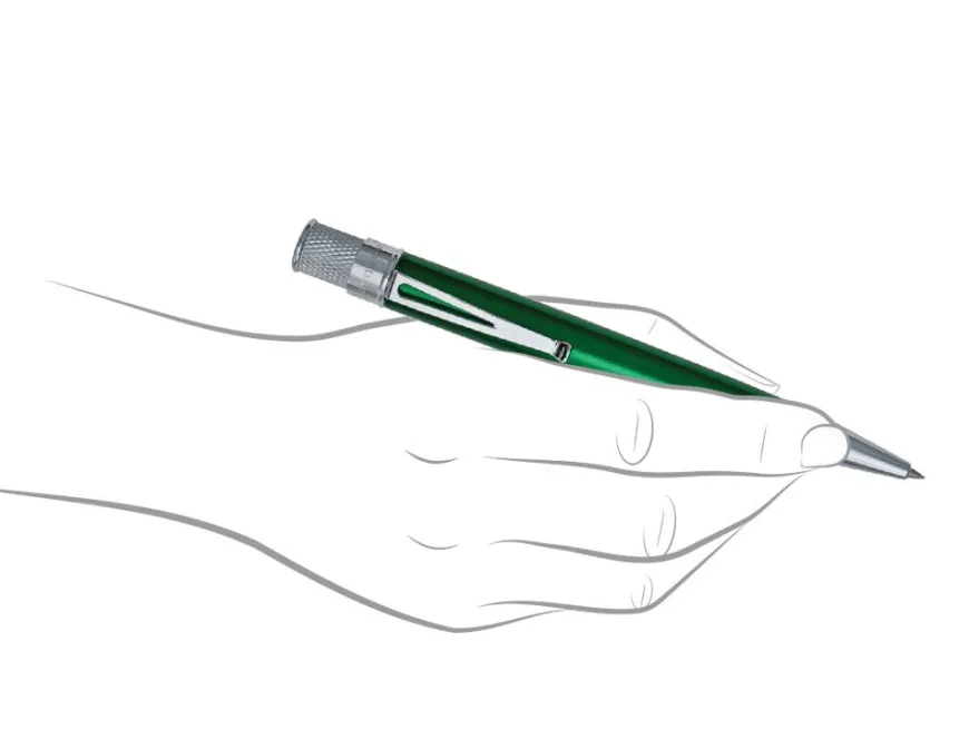 Retro 51 Tornado Classic Green Chrome Trim Rollerball Pen