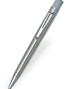 Retro 51 Tornado Classic Stainless Steel Chrome Trim Rollerball Pen