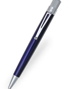 Retro 51 Tornado Classic True Blue Chrome Trim Rollerball Pen