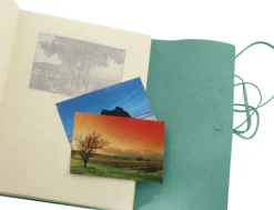 Saffiano Extra Large Leather Photo Album - Turquoise