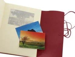 Saffiano Extra Large Leather Photo Album - Burgundy