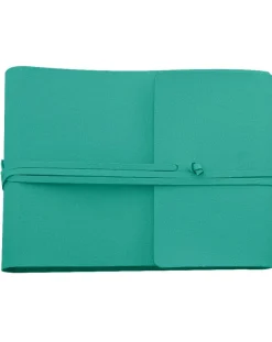 Saffiano Large Leather Photo Album - Turquoise