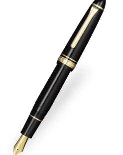 Sailor 1911L Black Gold Trim Fountain Pen