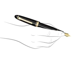 Sailor 1911L Black Gold Trim Fountain Pen
