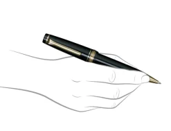 Sailor Pro Gear Black Gold Trim Ballpoint Pen