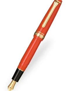 Sailor Pro Gear Slim Sapporo Red Gold Trim Fountain Pen