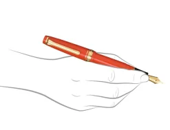 Sailor Pro Gear Slim Sapporo Red Gold Trim Fountain Pen